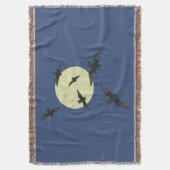 Halloween-Fledermäuse fliegen mit Mond Decke (Vorderseite Vertikal)