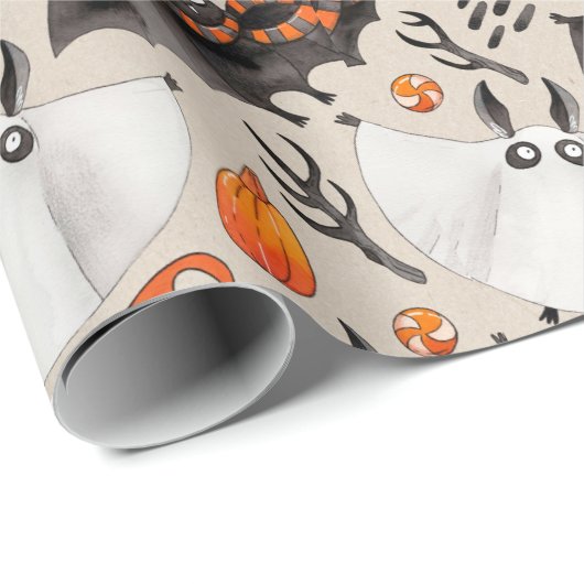 Halloween-Fledermäuse Geschenkpapier (Rolleneckpunkt)