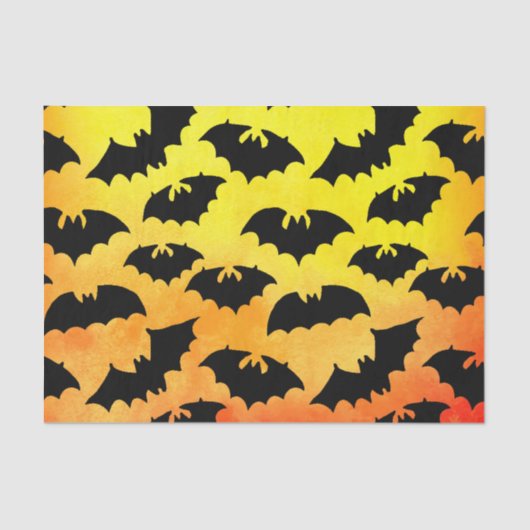 Halloween-Fledermäuse Holiday-Papier Seidenpapier (Vorderseite)