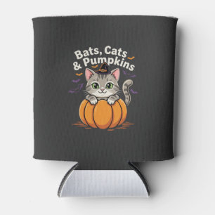 Halloween Fledermäuse Katzen und Kürbisse Süße Kät Dosenkühler