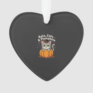 Halloween Fledermäuse Katzen und Kürbisse Süße Kät Ornament