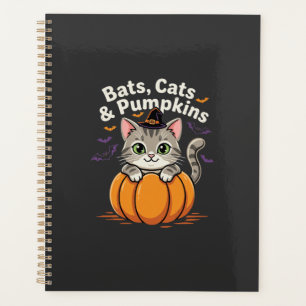 Halloween Fledermäuse Katzen und Kürbisse Süße Kät Planer