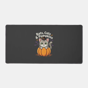Halloween Fledermäuse Katzen und Kürbisse Süße Kät Schreibtischunterlage