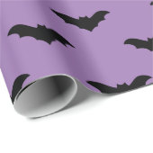 Halloween-Fledermäuse Nahtloses Lila Wrapping-Papi Geschenkpapier (Rolleneckpunkt)