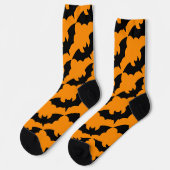 Halloween-Fledermäuse Screwball-Grafiken Socken (Linkes Detail)