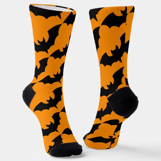 Halloween-Fledermäuse Screwball-Grafiken Socken (Gewinkelt)
