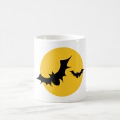 Halloween-Fledermäuse-Silhouette Vollmond Kaffeetasse (Mittel)