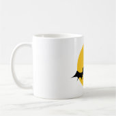 Halloween-Fledermäuse-Silhouette Vollmond Kaffeetasse (Links)