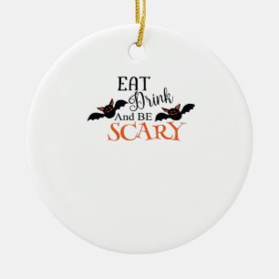 Halloween-Fledermäuse sind gruselig lustiger Meme Keramik Ornament