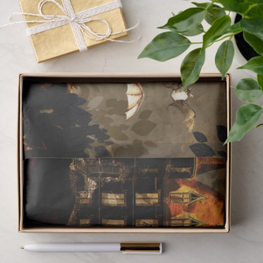 Halloween-Fledermäuse und Skelettdekoupage Seidenpapier (Geschenk)