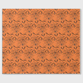 Halloween-Fledermäuse und Spinnen Geschenkpapier (Flach)