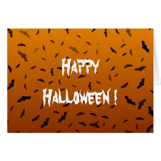 Halloween - Fledermauskarte (Vorderseite (Horizontal))