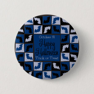 Halloween-Fledermausmosaik Button