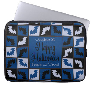 Halloween-Fledermausmosaik Laptopschutzhülle
