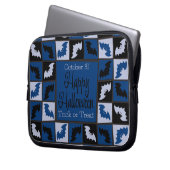 Halloween-Fledermausmosaik Laptopschutzhülle (Vorderseite Links)