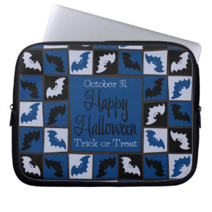 Halloween-Fledermausmosaik Laptopschutzhülle