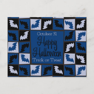 Halloween-Fledermausmosaik Postkarte