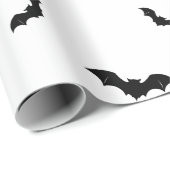 Halloween-Fledermausmuster Gruselig Geschenkpapier (Rolleneckpunkt)