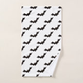 Halloween, Fledermausmuster, Trick oder Trete, Boo Badhandtuch Set (Handtuch)