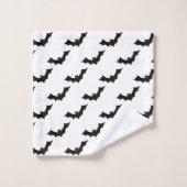 Halloween, Fledermausmuster, Trick oder Trete, Boo Badhandtuch Set (Waschlappen)