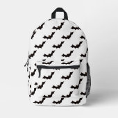 Halloween, Fledermausmuster, Trick oder Trete, Boo Bedruckter Rucksack (Vorderseite)