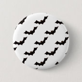 Halloween, Fledermausmuster, Trick oder Trete, Boo Button (Vorderseite)