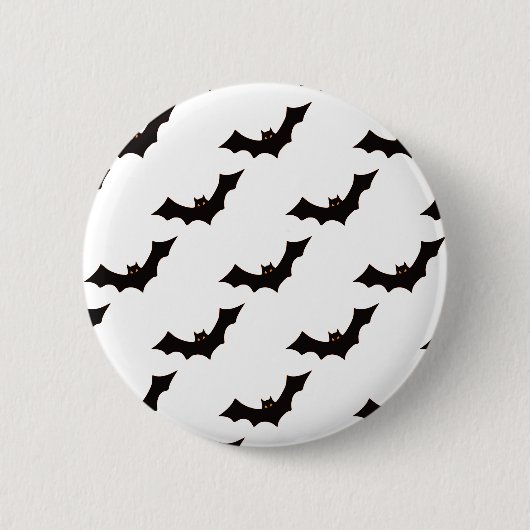 Halloween, Fledermausmuster, Trick oder Trete, Boo Button (Vorderseite)