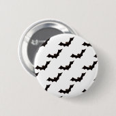 Halloween, Fledermausmuster, Trick oder Trete, Boo Button (Vorne & Hinten)