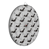 Halloween, Fledermausmuster, Trick oder Trete, Boo Dartscheibe (Vorderseite Links)