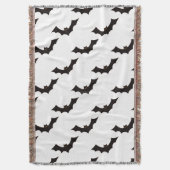 Halloween, Fledermausmuster, Trick oder Trete, Boo Decke (Vorderseite Vertikal)