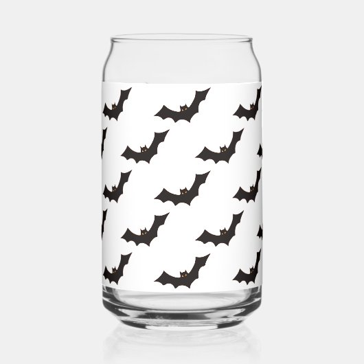 Halloween, Fledermausmuster, Trick oder Trete, Boo Dosenglas (Links)