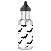 Halloween, Fledermausmuster, Trick oder Trete, Boo Edelstahlflasche (Rechts)