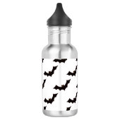 Halloween, Fledermausmuster, Trick oder Trete, Boo Edelstahlflasche (Links)