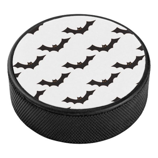 Halloween, Fledermausmuster, Trick oder Trete, Boo Eishockey Puck (3/4)