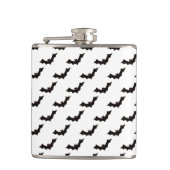 Halloween, Fledermausmuster, Trick oder Trete, Boo Flachmann (Vorderseite)