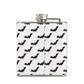 Halloween, Fledermausmuster, Trick oder Trete, Boo Flachmann (Rückseite)