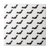 Halloween, Fledermausmuster, Trick oder Trete, Boo Fliese (Vorderseite)