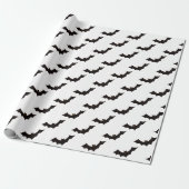 Halloween, Fledermausmuster, Trick oder Trete, Boo Geschenkpapier (Ungerollt)