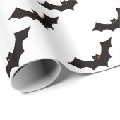 Halloween, Fledermausmuster, Trick oder Trete, Boo Geschenkpapier (Rolleneckpunkt)