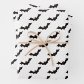 Halloween, Fledermausmuster, Trick oder Trete, Boo Geschenkpapier Set (Beispiel)