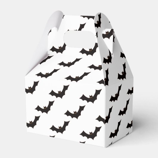 Halloween, Fledermausmuster, Trick oder Trete, Boo Geschenkschachtel (Rückseite)