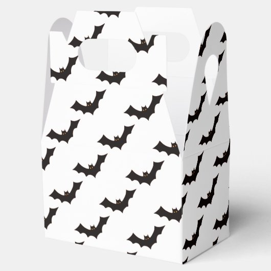 Halloween, Fledermausmuster, Trick oder Trete, Boo Geschenkschachtel (Geöffnet)