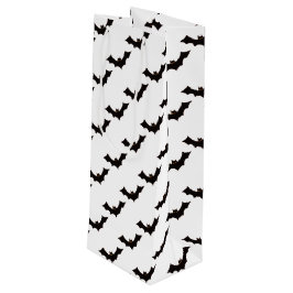 Halloween, Fledermausmuster, Trick oder Trete, Boo Geschenktüte Für Weinflaschen