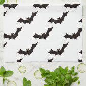 Halloween, Fledermausmuster, Trick oder Trete, Boo Geschirrtuch (Gefaltet)