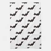 Halloween, Fledermausmuster, Trick oder Trete, Boo Geschirrtuch (Vertikal)