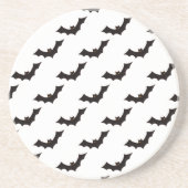 Halloween, Fledermausmuster, Trick oder Trete, Boo Getränkeuntersetzer (Vorne)