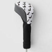 Halloween, Fledermausmuster, Trick oder Trete, Boo Golf Headcover (angewinkelt)