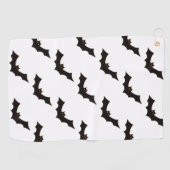 Halloween, Fledermausmuster, Trick oder Trete, Boo Golfhandtuch (Horizontal)