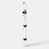 Halloween, Fledermausmuster, Trick oder Trete, Boo iPhone Hülle (Linke Seite)