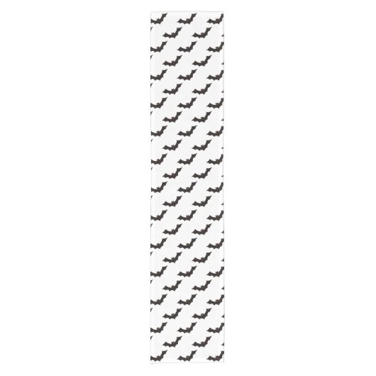 Halloween, Fledermausmuster, Trick oder Trete, Boo Kurzer Tischläufer (Vorderseite)